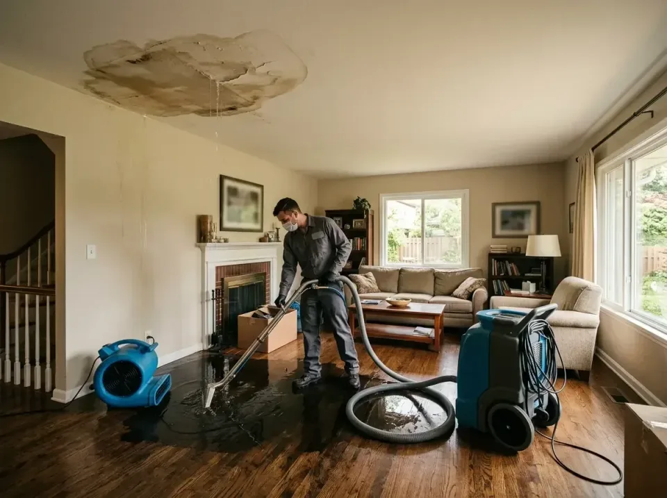 attic-pipe-burst-ceiling-drip-008 — frequently asked questions, Water Damage Restoration & Carpet Care in Topeka, KS